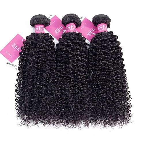ISEE Hair 9A Grade Mongolian Kinky Curly Hair Extension Virgin Human Hair Weaving 3 Bundles Kinky Curly Virgin Hair 100% Human Hair Weaves Extension