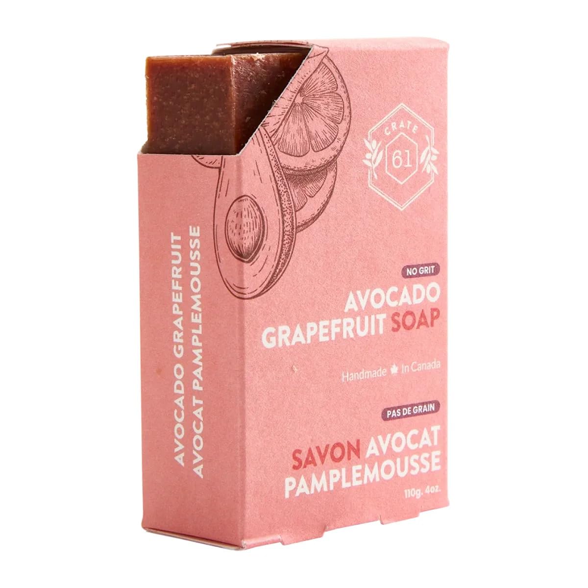 Crate 61 Soap Avocado Grapefruit, 110 GR Beauty & Personal Care Crate 61 Organics