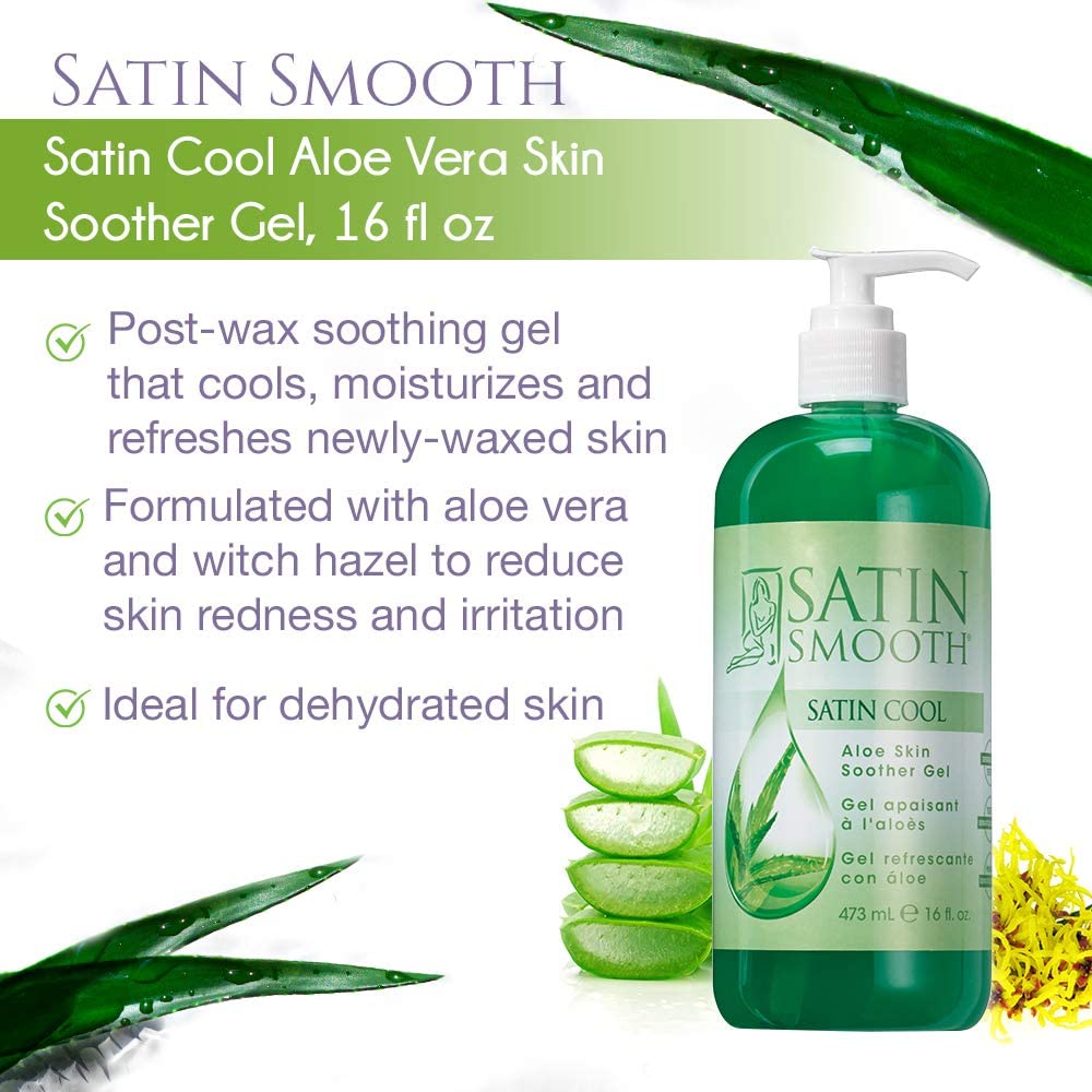 SATIN SMOOTH Satin Cool Aloe Skin Soother Gel for Unisex - 16 oz Gel