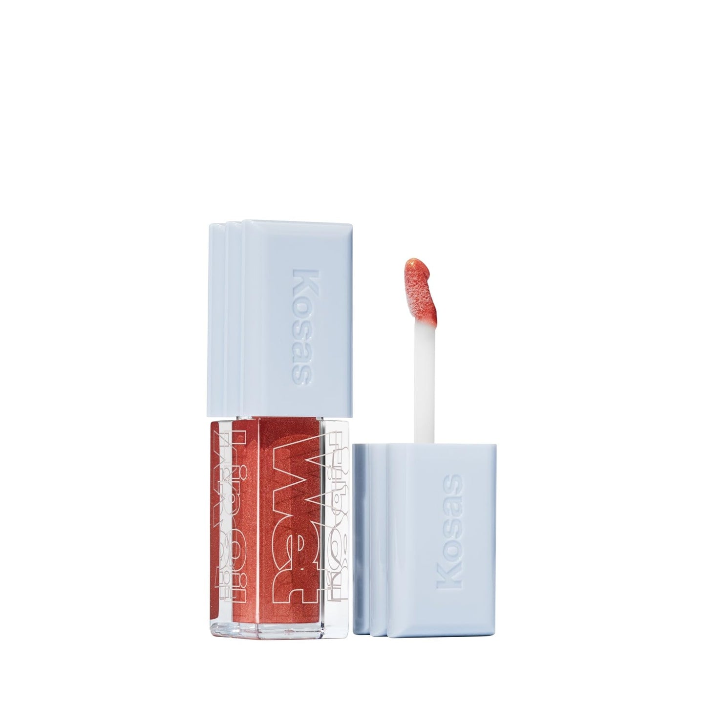 Kosas Wet Lip Oil Gloss - Hydrating Lip Plumping Treatment with Hyaluronic Acid & Peptides, Non-Sticky Finish (Dip)