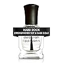 Deborah Lippmann Hard Rock Base and Top Coat | Promotes Healthy Growth for Soft Nails | Diamond Powder Strengthens and Protects Nail Polish | Clear
