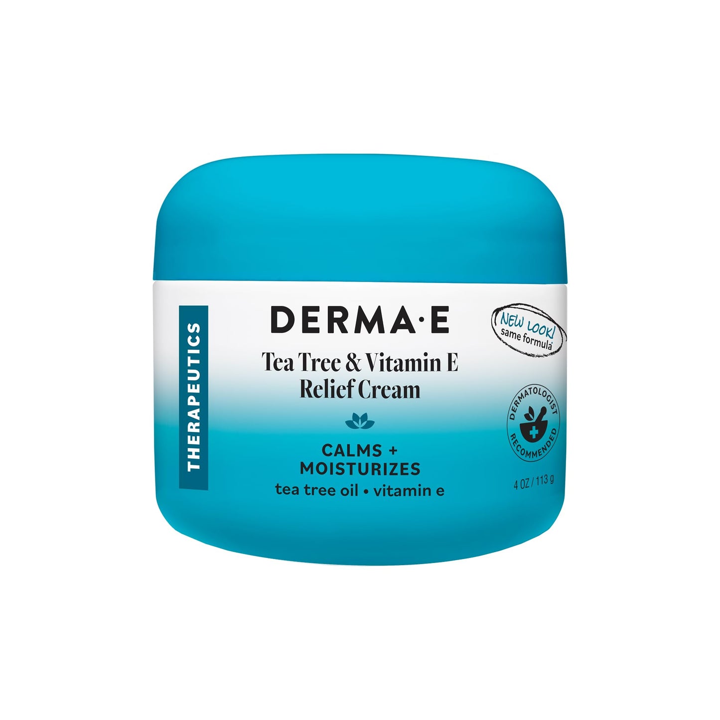 Derma E Tea Tree and Vitamin E Relief Cream - Deeply Moisturizing Tea Tree Lotion - Vitamin E Cream Soothes, Calms and Nourishes Dry, Irritated Skin