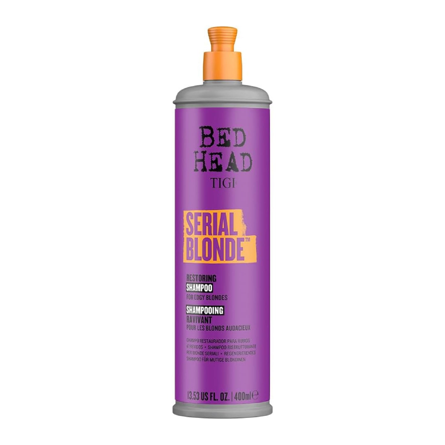 TIGI Bed Head Serial Blonde Restoring Shampoo for Damaged Blonde Hair, Hydrolyzed Keratin, 13.53 fl oz