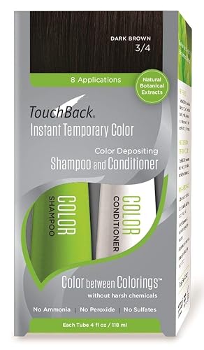 TouchBack Dark Brown Color Shampoo and Conditioner Set