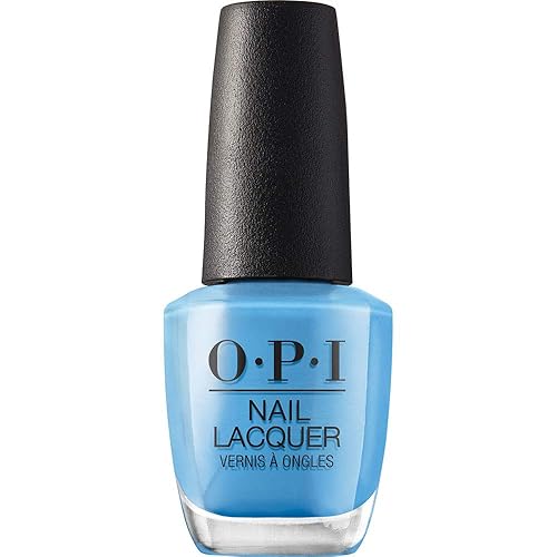OPI Nail Lacquer No Room for the Blues | Opaque Bright Blue Crème Chip Resistant Nail Polish | Fast Drying, Streak Free