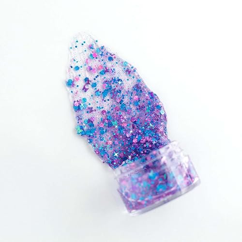 Hair Glitter Gel by Gussy Up- Water-Based Quick-Drying Sparkle for Kids & Adults - Clear-Dry Formula - Washable Festival & Party Hair Glitter - 20ml