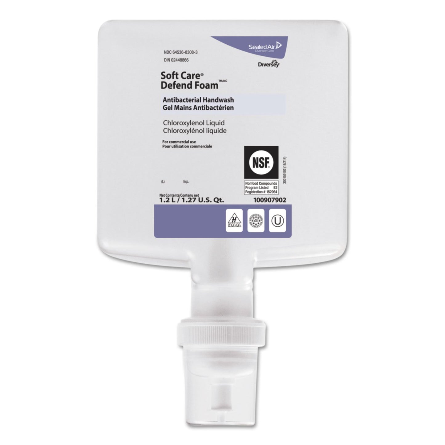 Diversey 100907902 Soft Care Defend Foam Handwash, Fragrance-Free, 1.2 L Refill, 6/Carton Beauty & Personal Care Diversey