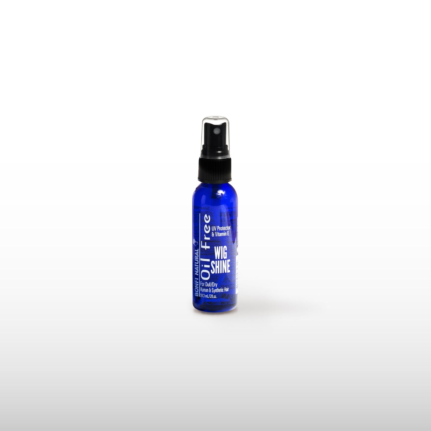 Bonfi Natural 2 oz Oil-Free Wig Shine Spray - Lightweight Gloss & Frizz Control for Wigs, Weaves & Natural Hair