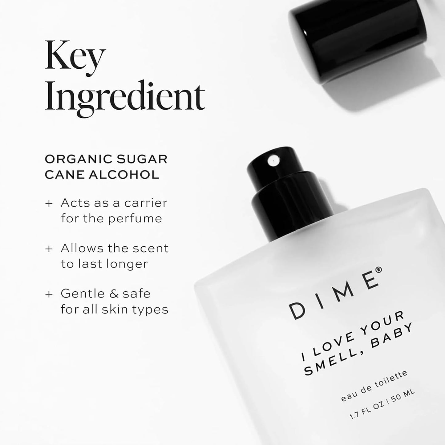 Dime Beauty Perfume I Love Your Smell, Baby, 1 oz - Sweet Floral Scent, Hypoallergenic, Clean Perfume, Eau de Toilette For Women