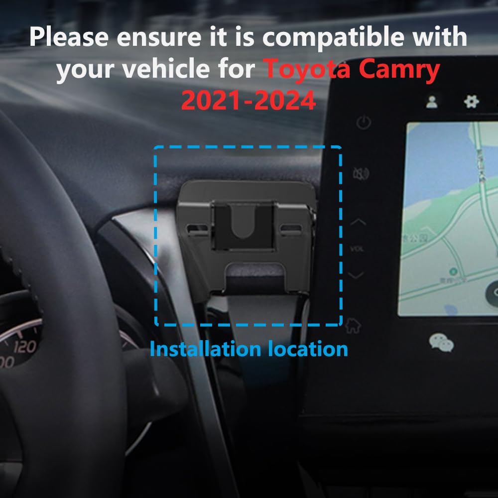 Zchan Car Phone Holder Mount for Toyota Camry 2021-2024 Car Accessories Car Mount 360°Rotation for Car Phone Holder Magnetic Hands Free Compatible…