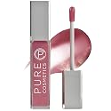 Pure Illumination Light-Up Lip Gloss with LED-Lit Applicator Brush + Side Mirror, Non-Sticky, Moisturizing Hydrating Lip Glosses with Lanolin, Jojoba