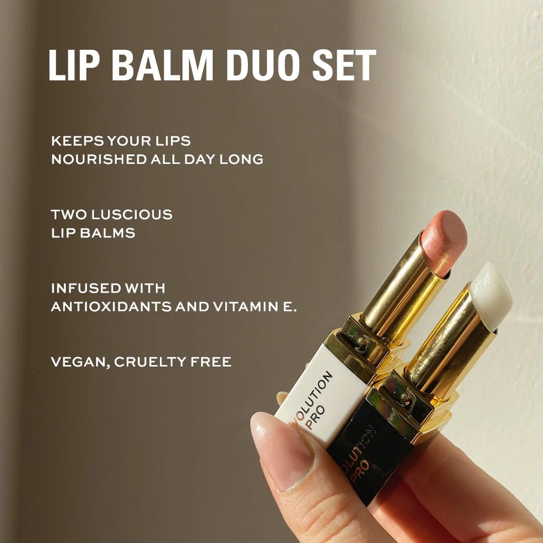Makeup-Revolution's Pro Lip Balm Duo Set Beauty and Personal Care FOUNTINA