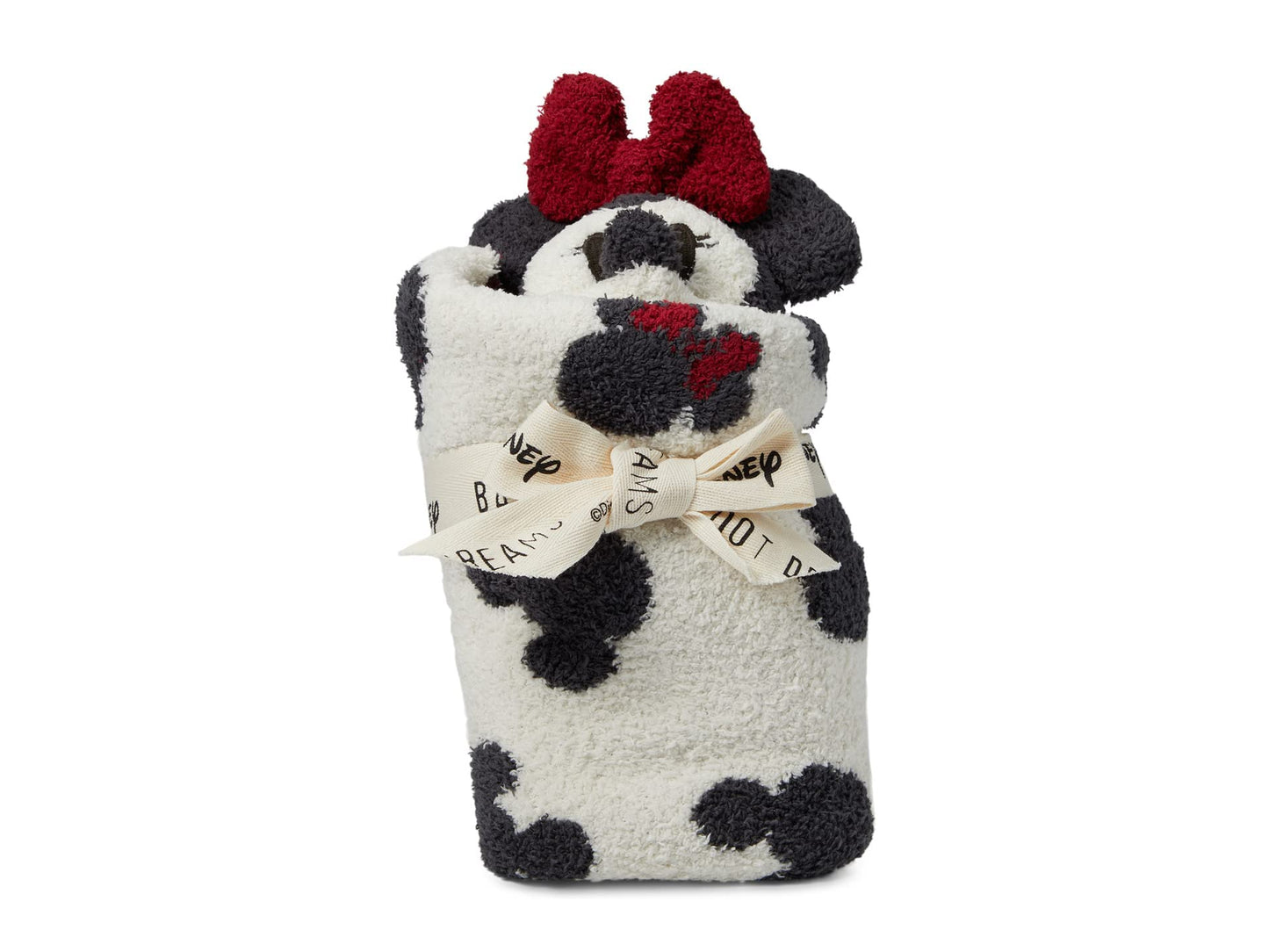 Barefoot Dreams CozyChic Disney Classic Minnie Mouse Buddie Blanket and Toy, Cream Multi 31 Count