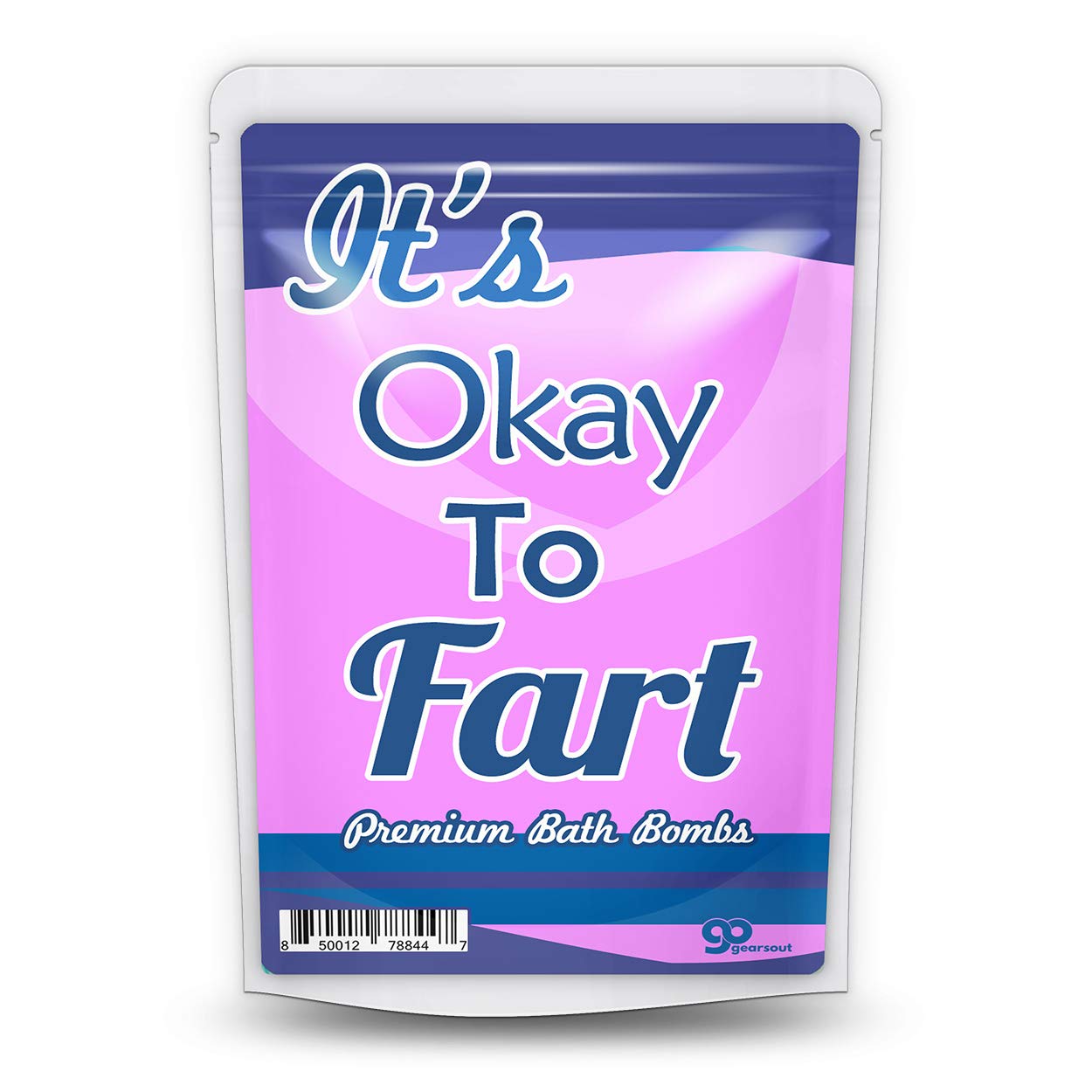 It's Okay to Fart Bath Bombs - XL Pink and Blue Fizzers for Girls - Handcrafted, Made in America, Cotton Candy Scent, 2 Count