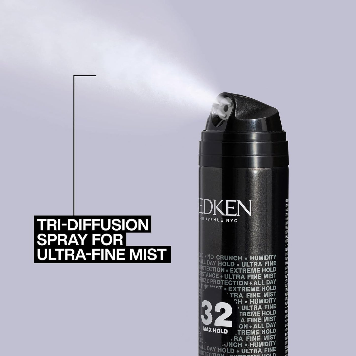 Redken Max Hold Hairspray 32 | Extreme Maximum High Hold Hairspray | Long-Lasting Lift & Body | All-Day Style Control | Dry Finish | 24 Hour Humidity