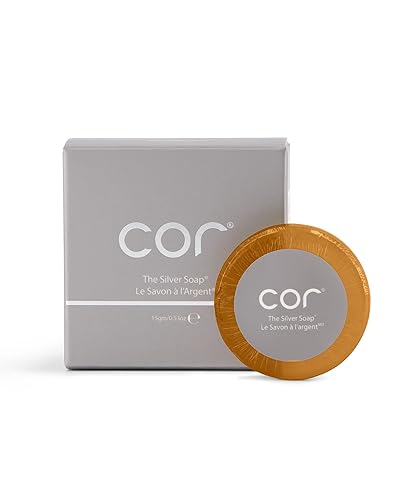Cor Colloidal Silver Soap Bar, Simple Face Soap for Hydrating and Deep Cleansing Sensitive and Acne-Prone Skin, Natural Soap Bar with Colloidal Silver