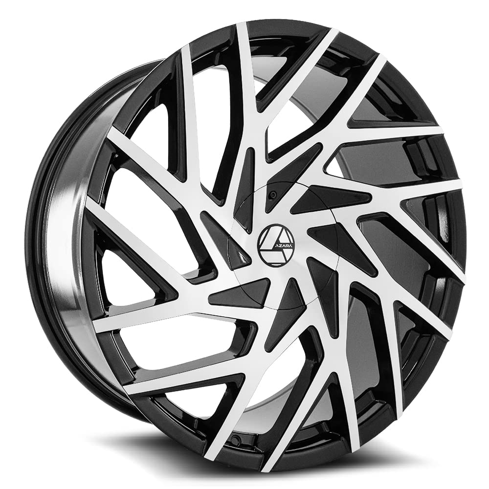 Azara AZA-518 24x9 6x135 6x139.7 +25 Cb 87.1 Gloss Black & Machined