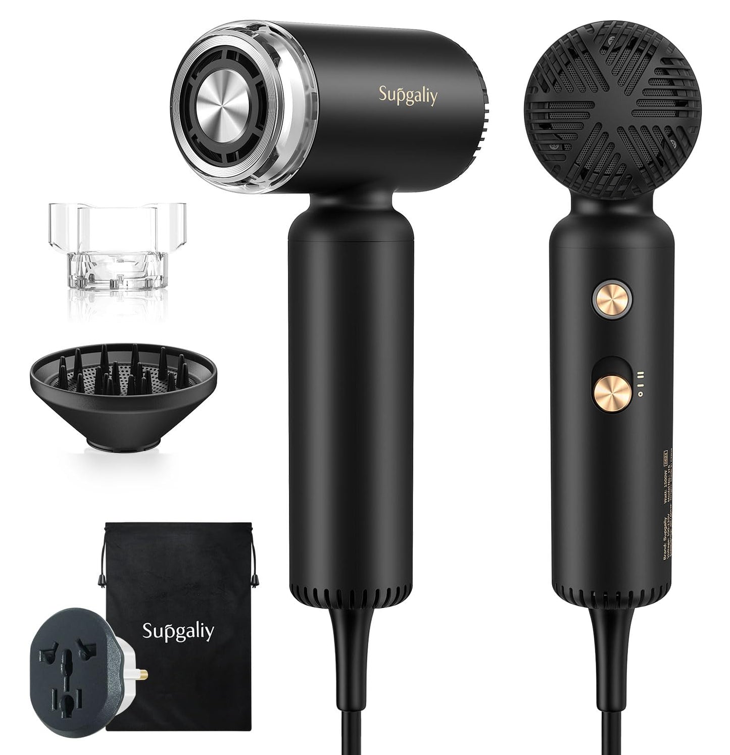 SUPGALIY Hair Dryer - Mini HairDryer, Ionic High-Speed Motor for Fast Drying, Portable Lightweight Blow Dryer, Quiet Professional Blowdryer Beauty and Personal Care SUPGALIY Default Title