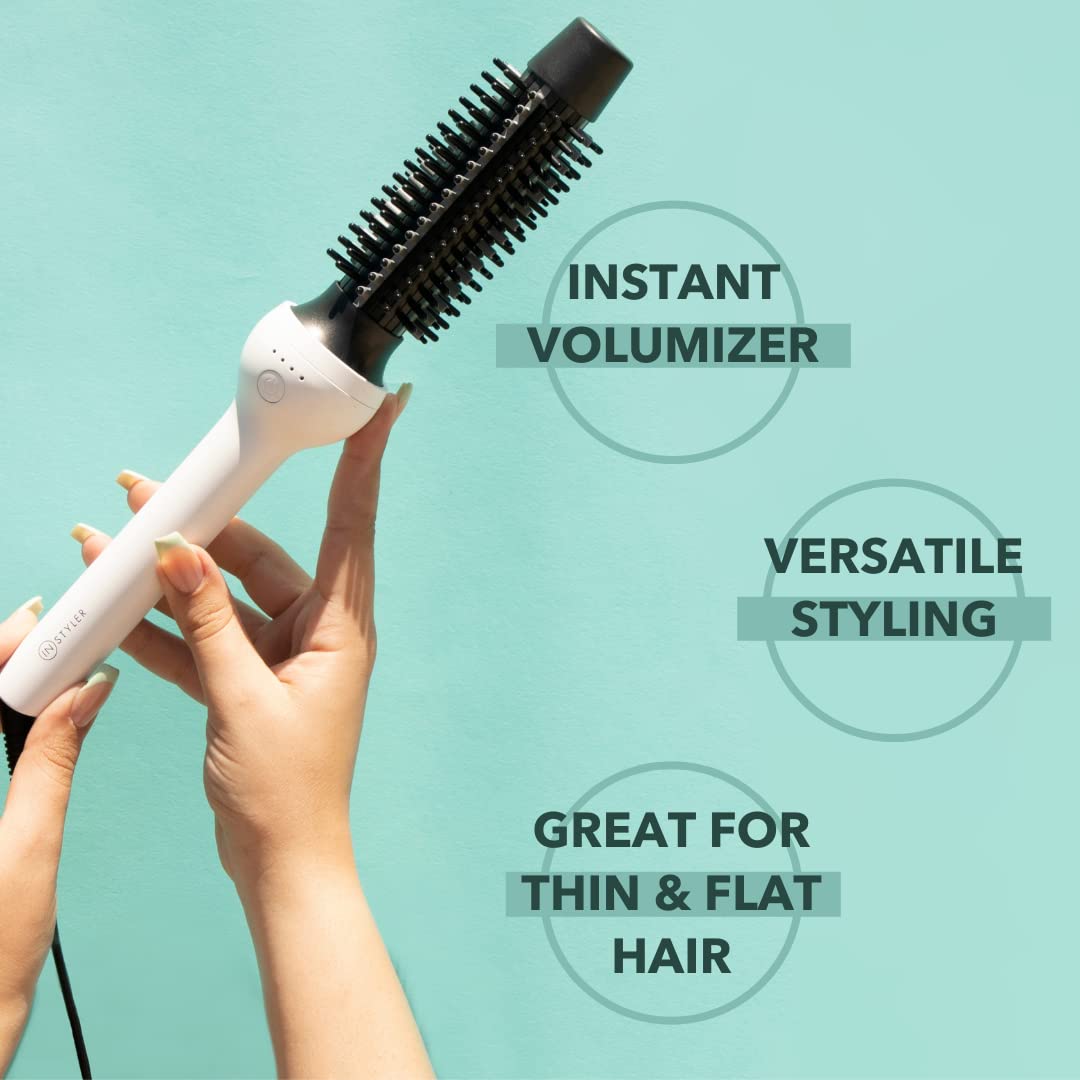 Instyler Freestyle Ceramic Styling Wand | Salon Quality at Home | Ionic Tip Barrel | Dual Voltage Tool | Ceramic Heated Bristles | Frizz Reducing