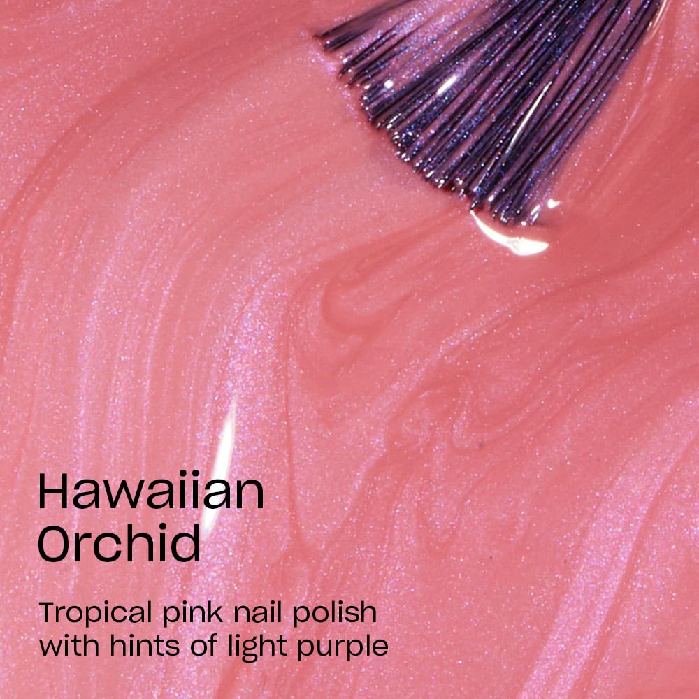 OPI Nail Lacquer Hawaiian Orchid | Sheer Soft Pink Pearl Chip Resistant Nail Polish | Vegan, Fast Drying, Streak Free