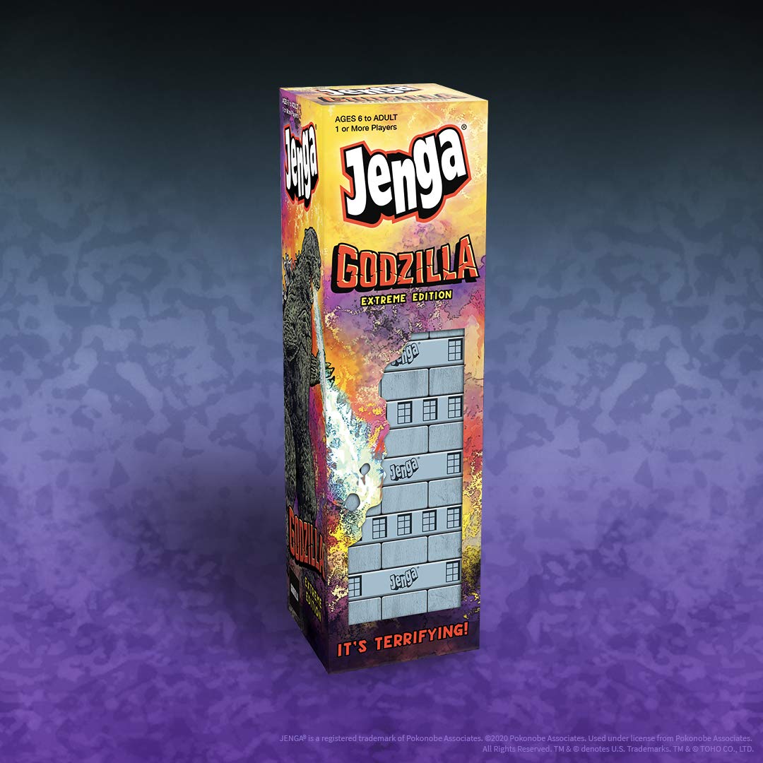 Jenga: Godzilla Extreme Edition | Based on Classic Monster Movie Franchise Godzilla | Collectible Jenga Game | Unique Gameplay Featuring Movable…