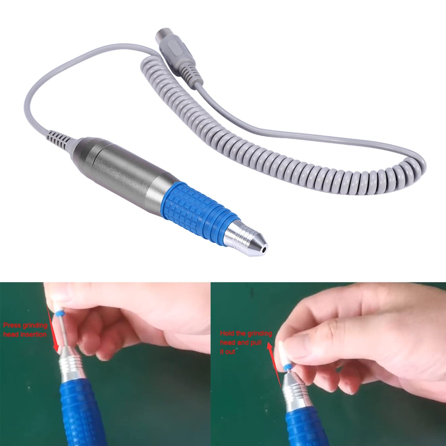 35000rpm Nail Drill Handle Handpiece, Nail Polish Handpiece for Electric Nail Manicure Machine Nail File Pen Polish Drill Tools Beauty & Personal Care FILFEEL
