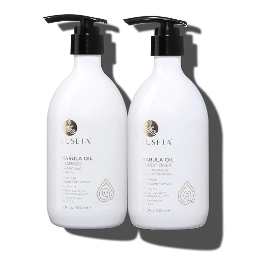 Luseta Marula Oil Shampoo and Conditioner Set for Dry Damaged Hair - Moisturizing Set for Frizz Control, Split End Repair, Smooth Shiny Hair for All