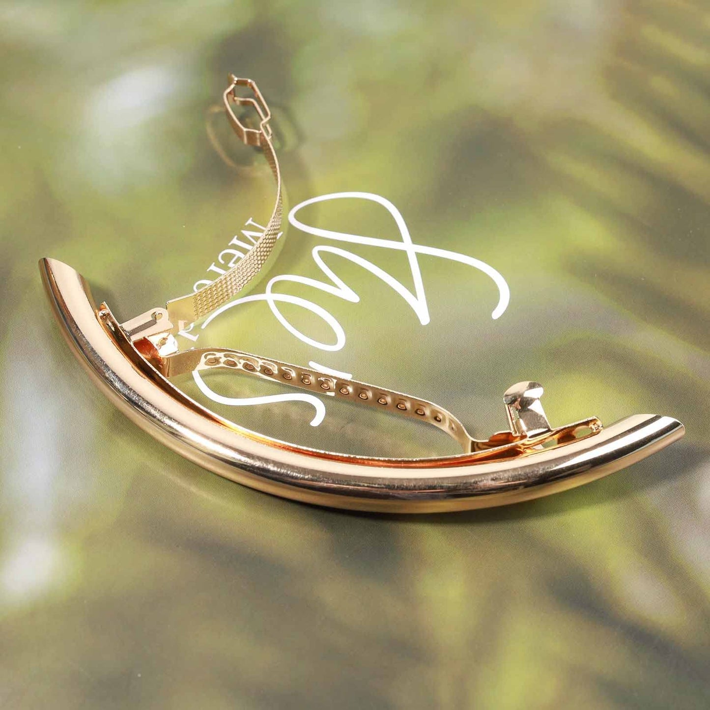 Yheakne Gold Minimal Metal Hair Barrette Clips - Decorative Tube Bar Hair Accessories for Women and Girls