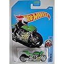 Hot Wheels 2017 HW Moto Street Stealth (Motorcycle) 42/365, Chrome and Green