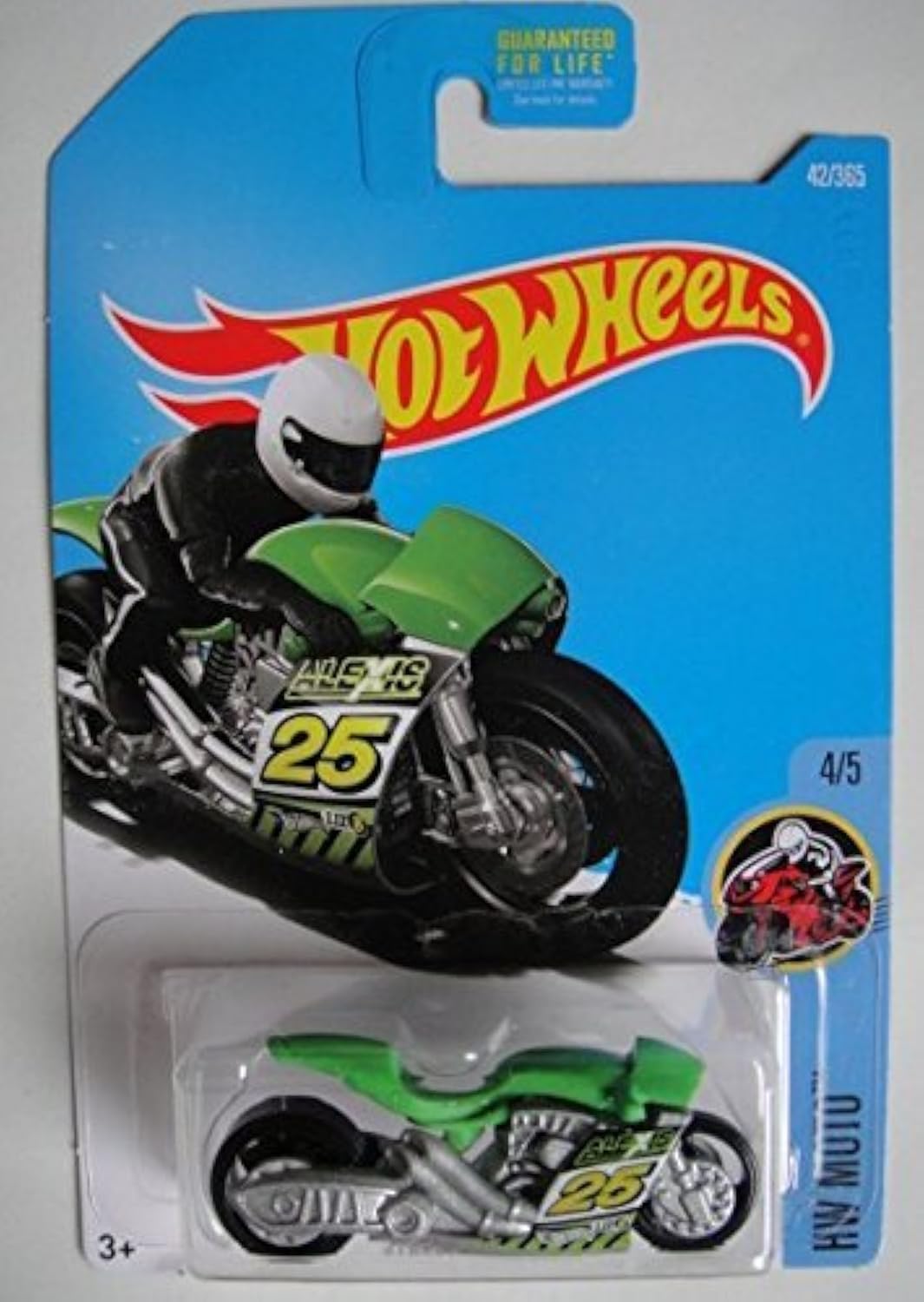 Hot Wheels 2017 HW Moto Street Stealth (Motorcycle) 42/365, Chrome and Green