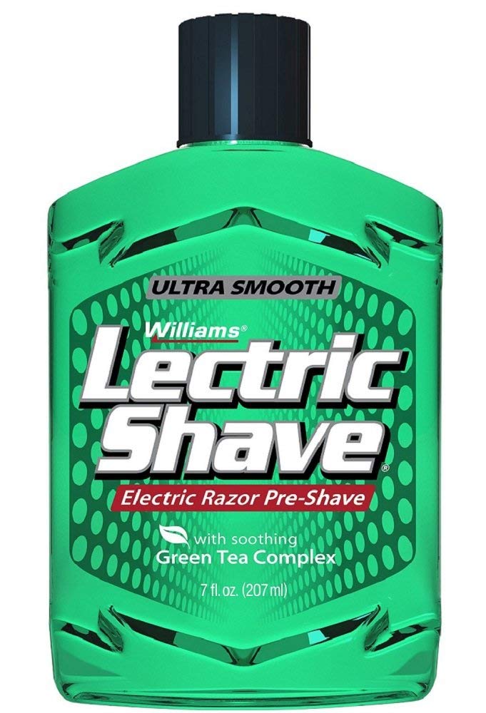 Williams Lectric Shave - Electric Razor Pre-Shave with Soothing Green Tea Complex, 7 fl oz (207 mL)
