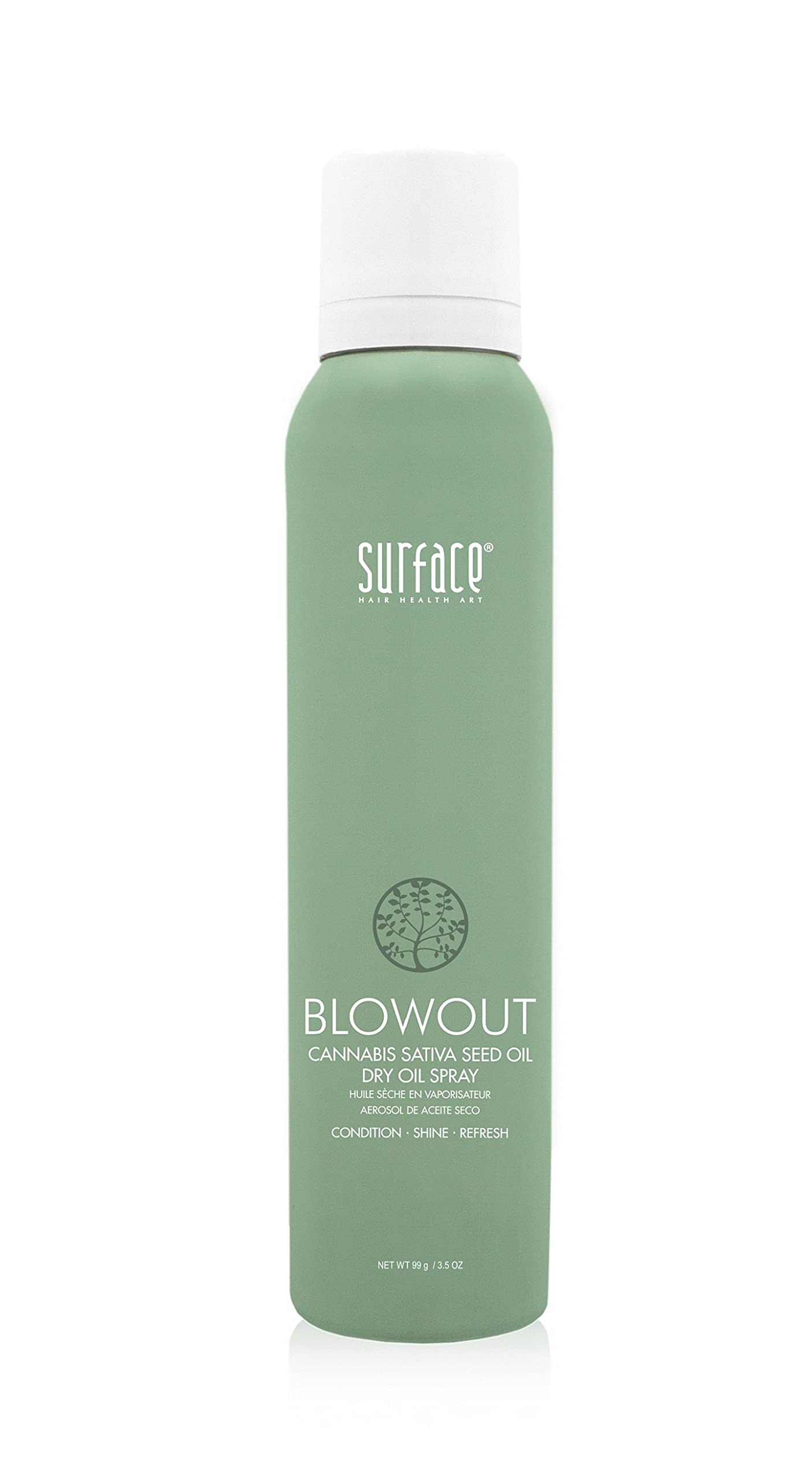 Surface Hair - Blowout Dry Oil Spray - Organic Ingredients for Women and Men, Heat-Resistant with Babassu Oil for Lightweight Conditioning for Longer