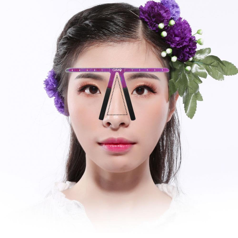 Sonew Eyebrow Ruler Makeup Symmetrical Caliper Three-Point Positioning Grooming Shaper Reusable Measure Tool()