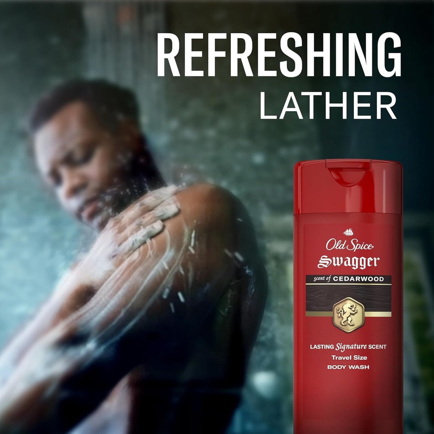 Old Spice Swagger 2-in-1 Shampoo & Conditioner And Body Wash for Men, Cedarwood & Lime Scent, Travel Size Bottle, 3 fl oz Each (4 Piece Set)