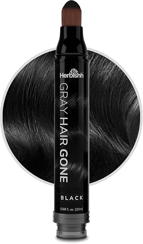 Herbishh Hair Root Touch-up Pen, Instant Gray Coverage & Hair Loss Cover up, Concealer for Thin Hairlines, Water Resistant & Semi Permanent Smudge