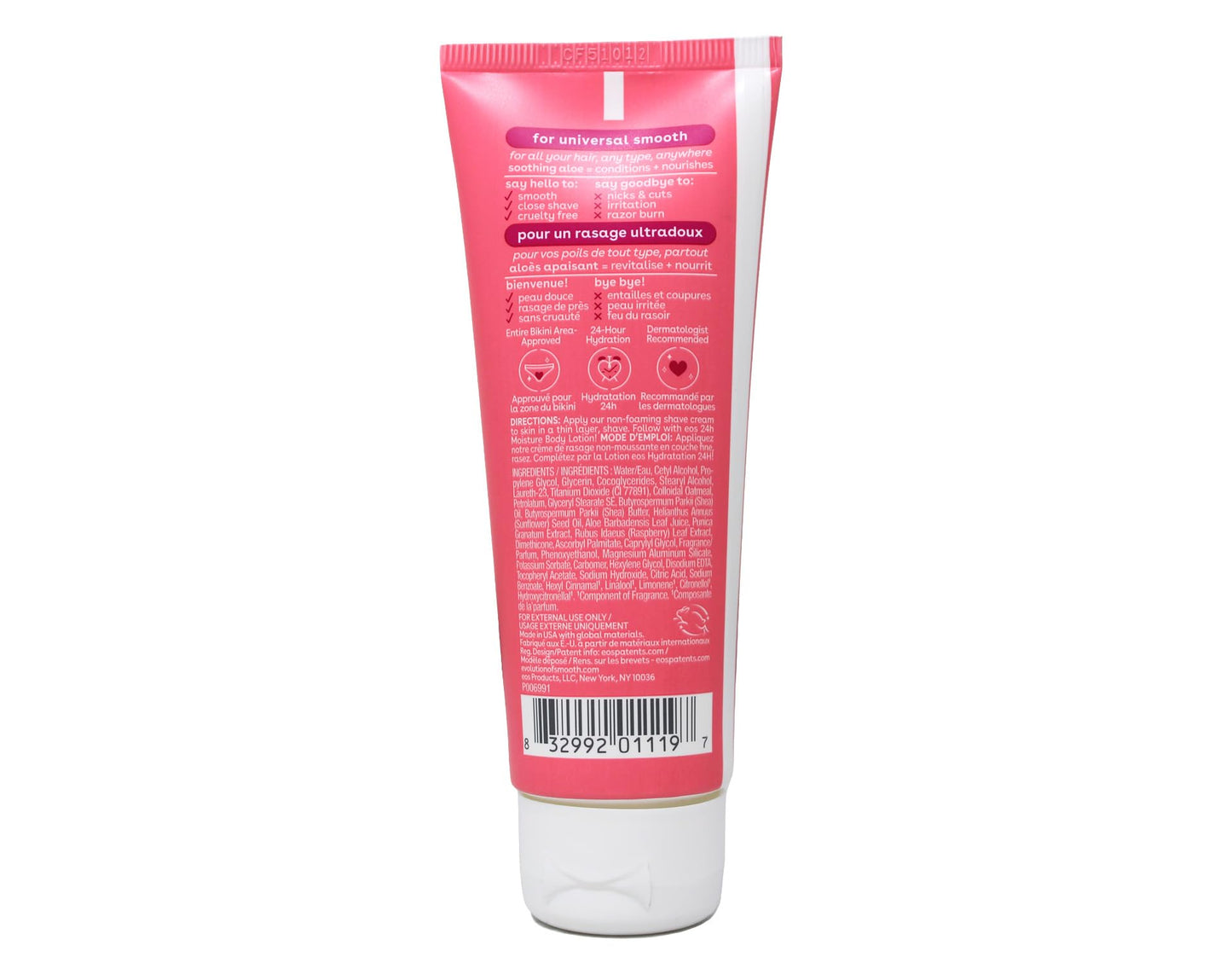 Evolution- of- Smooth Shave Cream Pomegranate Raspberry, 2.5 oz for Women (4 Pack) Beauty and Personal Care eos