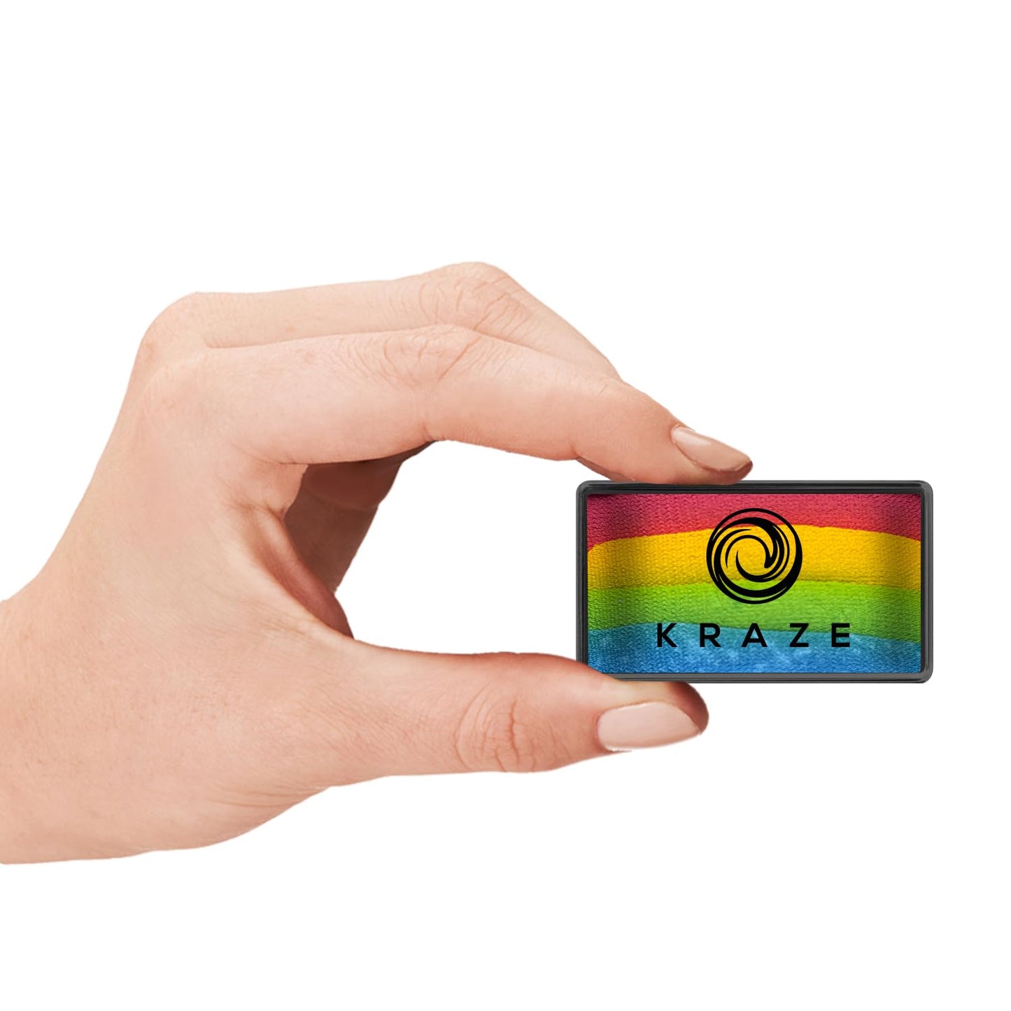 Kraze FX Dome Stroke - Bright Rainbow (25 gm), Professional 1-Stroke Split Cake, Hypoallergenic, Non-Toxic, Water Activated Face & Body Painting