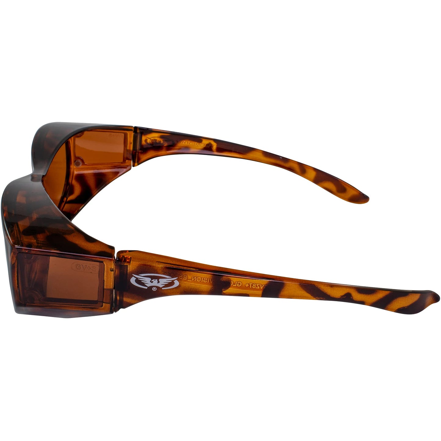 Global Vision Escort Demi Fit Over Sunglasses ANZI Z87.1+ Safety Compliant Driving Mirror Lenses