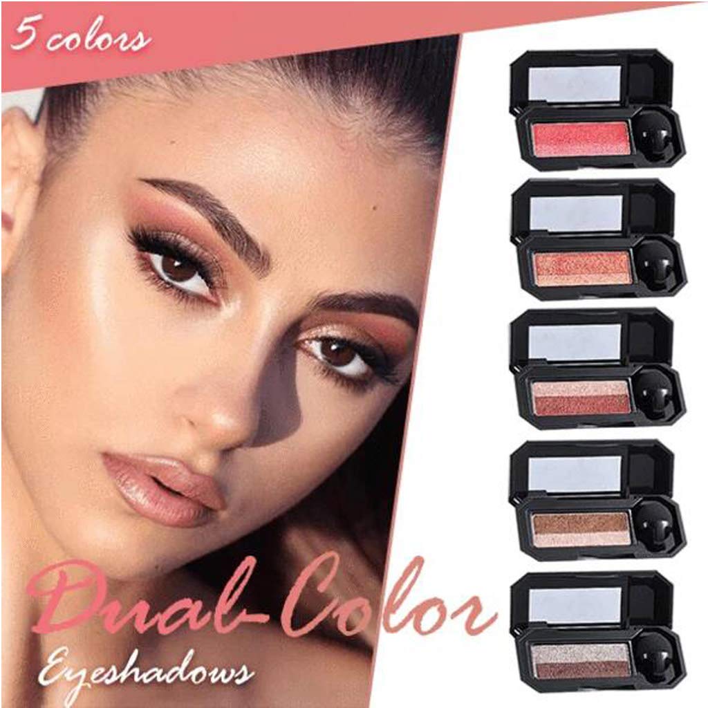 Aaiffey Dual-Color Eyeshadow Palette - Waterproof, Highly Pigmented with Exquisite Glitters