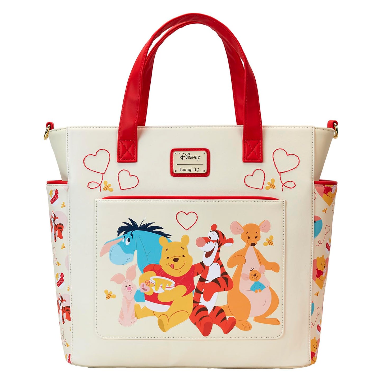 Loungefly Disney Winnie The Pooh Love Convertible Backpack and Tote Bag