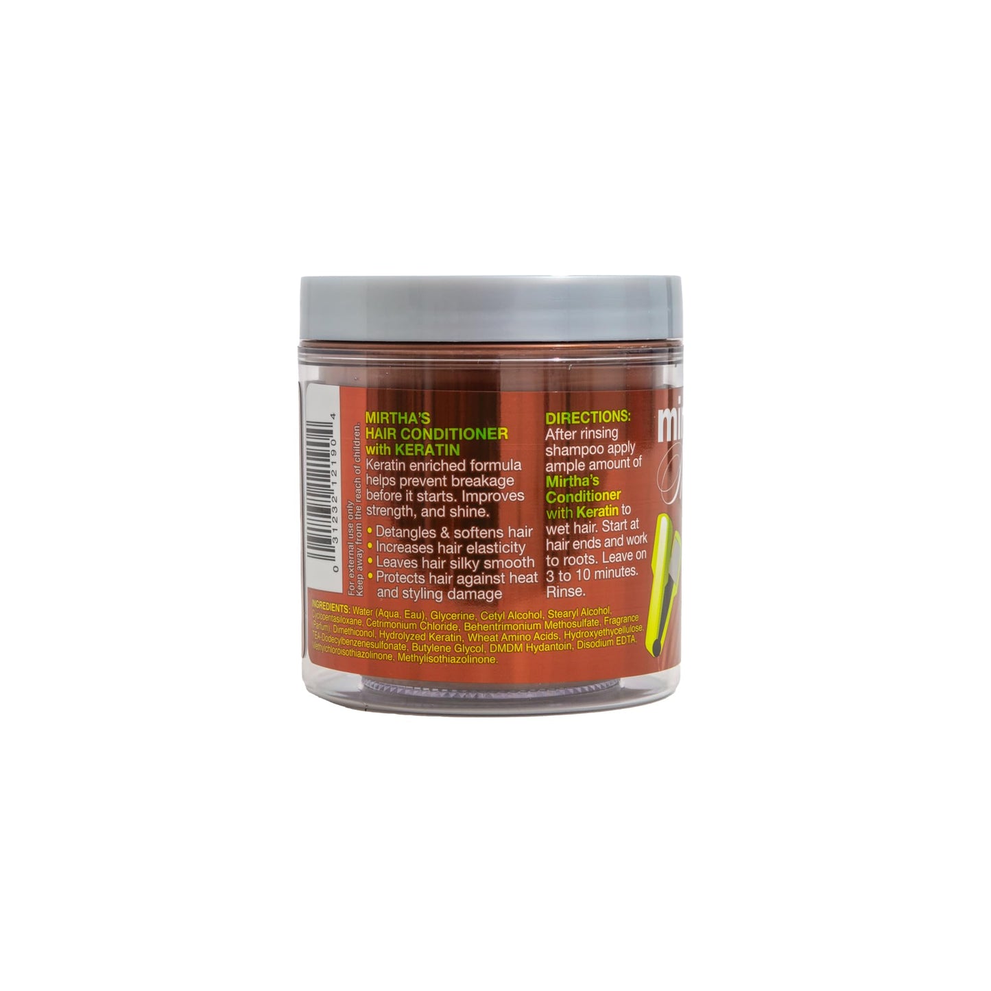 Mirta De Perales Conditioner with Keratin for Normal, Dry & Damaged Hair | Strengthening & Detangling Cream with Hydrolyzed Keratin & Amino Acids |