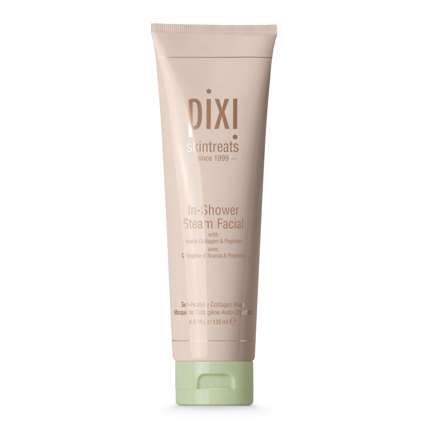 Pixi In-Shower Steam Facial | Gel-to Oil Cleanser for Radiant Skin | Deeply Nourishes, Softens & Tones | Self-heating for Use in Shower or Bath | 4.6