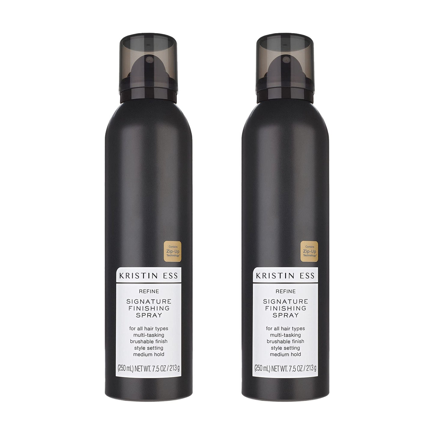 Kristin Ess Hair Refine Signature Finishing Hairspray - Flexible Hold, Brushable Texture, Style Support for All Hair Types - Vegan, 7.5 oz (Pack of 2)