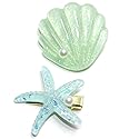 Shell Pearl Starfish Hair Clip Set for Women Girls, Acrylic Resin Alligator Hair Clips, Ladies and Girls Headwear Styling Tools Hair Accessories