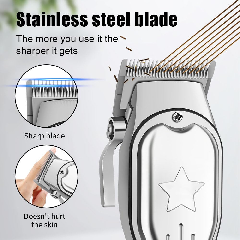 Professional Hair Clippers for Men, Cordless Trimmer with LED Digital Display and 8 Limit Combs, Barber for Cutting and Beard Shaping & Grooming Beauty and Personal Care QDKVTNDJZ