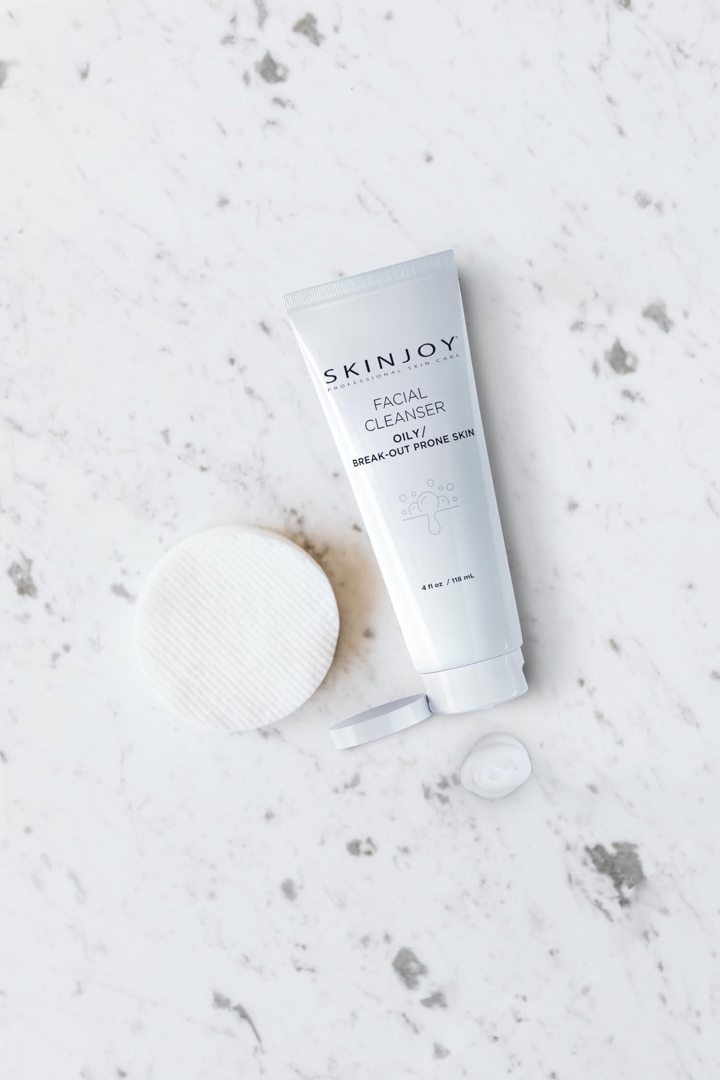 Skinjoy Facial Cleanser for Oily and Break-Out Prone Skin, Gentle Face Wash, Makeup Remover, Gluten-Free, Paraben-Free, Sulfate-Free - 4 fl oz
