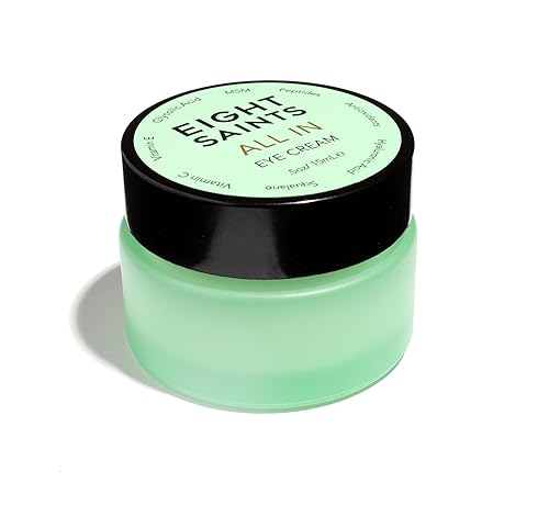 Eight Saints Skin Care All In Eye Cream, Natural and Organic Anti Aging Under Eye Cream to Reduce Puffiness, Wrinkles, and Under Eye Bags, Dark