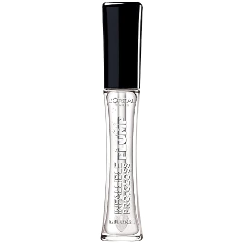 L'Oreal Paris Infallible Pro Gloss Plump Lip Gloss with Hyaluronic Acid, Long Lasting Plumping Shine, Lips Look Instantly Fuller and More Plump