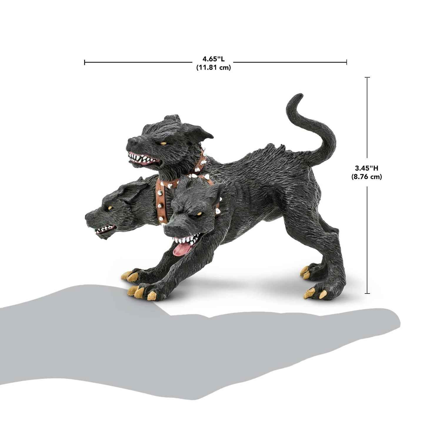Safari Ltd. Cerberus Figurine - Hand-Painted 4.75" Three-Headed Dog Figure - Fun Educational Toy for Boys, Girls & Kids Age 3+
