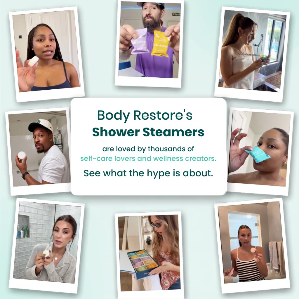 BodyRestore Shower Steamers Aromatherapy, Self Care Gifts, Relief 15 Pack Beauty and Personal Care Body Restore